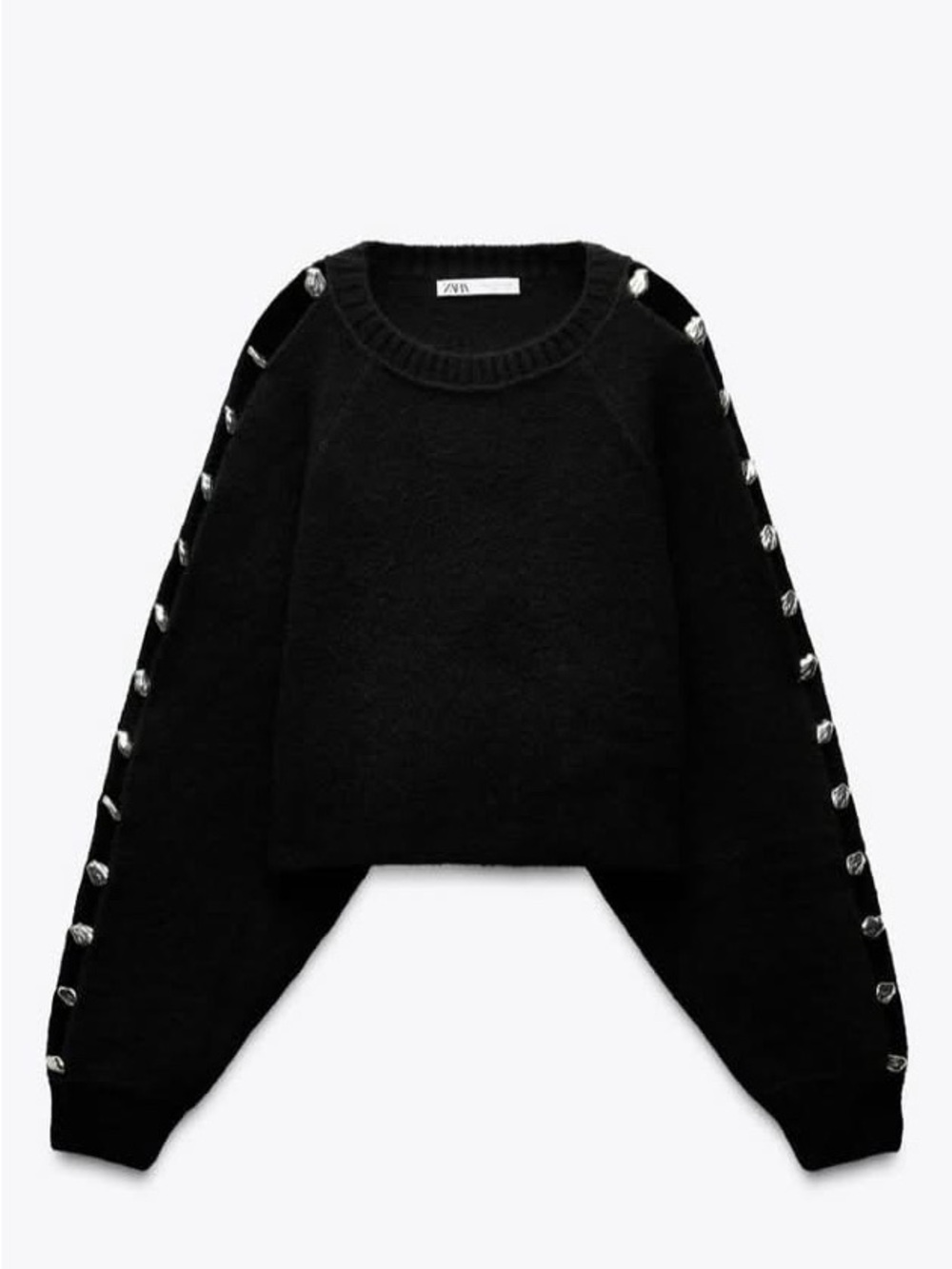 Zara Crewneck Sweater with Cut Out details Medium